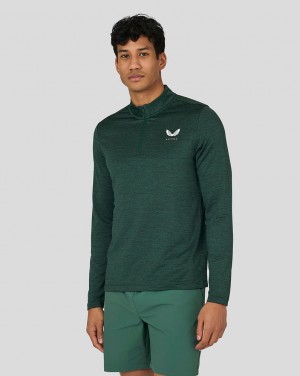 Castore Active Marl Quarter Zip Vihreä | OCILV3064