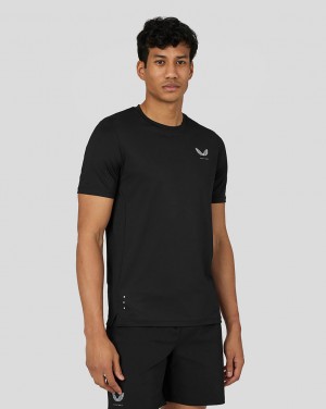 Castore Active Short Sleeve Performance T-Shirt Mustat | PLGCM0614