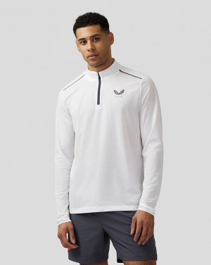 Castore Apex Aeromesh Quarter Zip Valkoinen | FNRHI4928