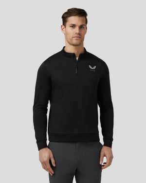 Castore Golf Club Classic Quarter Zip Top Mustat | XBETG6532