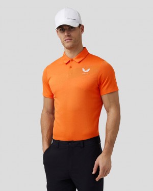 Castore Golf Engineered Knit Polo Syvä Oranssi | MPXBA2786