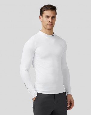 Castore Golf Long Sleeve Mock Neck Base Layer Valkoinen | NCKYE6973