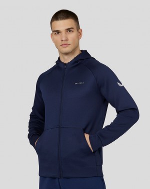 Castore Long Sleeve Aeroscuba Zip-Through Hoodie Laivastonsininen | EXIHR0267