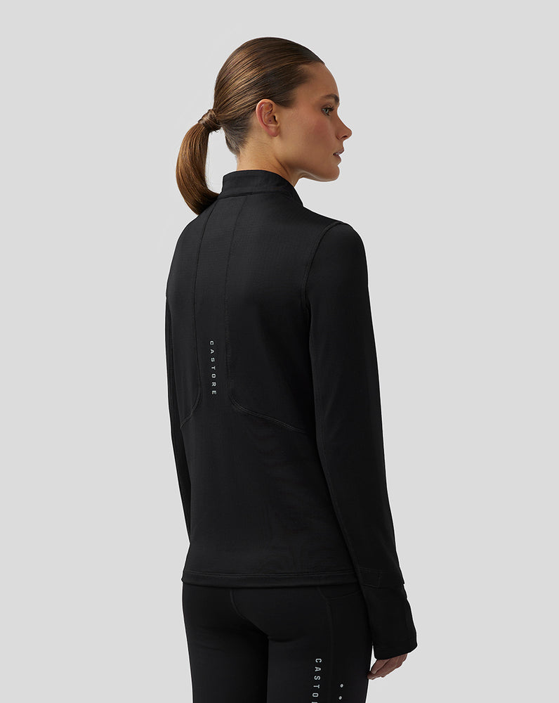 Castore Active Long Sleeve Half Zip Midlayer Top Mustat | LPBIC2371