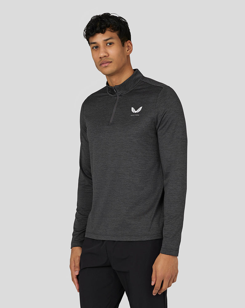 Castore Active Long Sleeve Marl Quarter Zip Gunmetal | VYMPZ1652