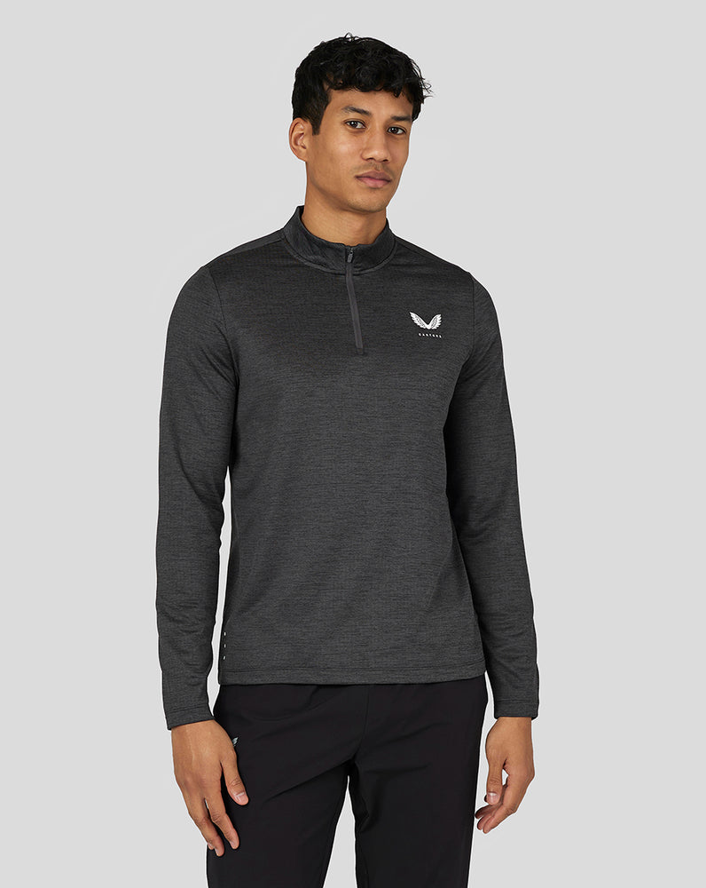 Castore Active Long Sleeve Marl Quarter Zip Gunmetal | ALBKJ3406