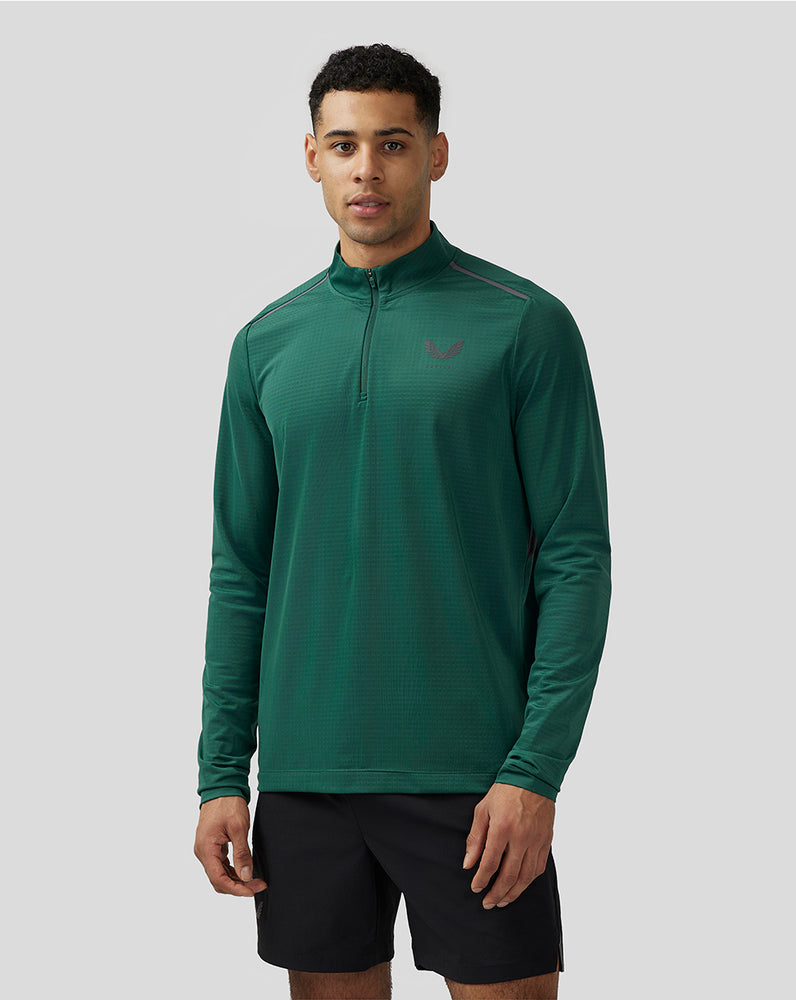 Castore Apex Aeromesh Quarter Zip Vihreä | OVPDU1926