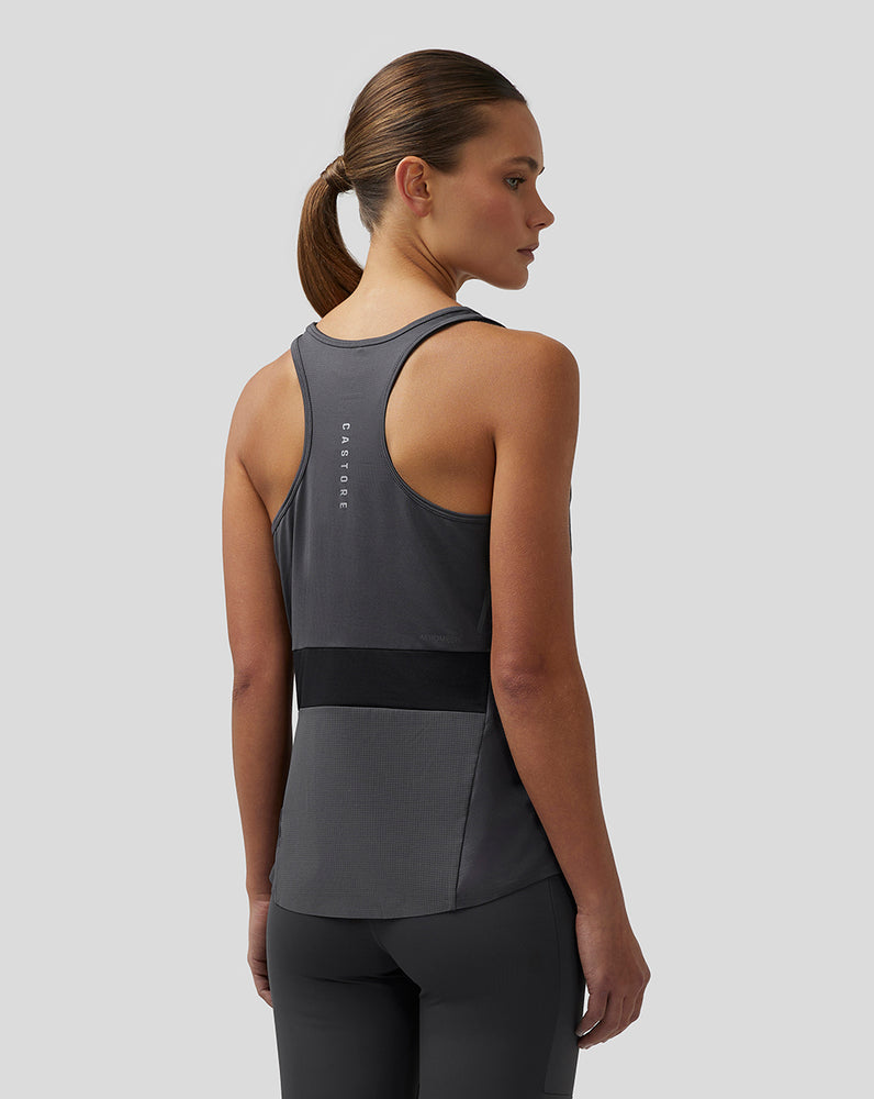 Castore Apex Lightweight Panelled Tank Top Gunmetal | AJULT9418