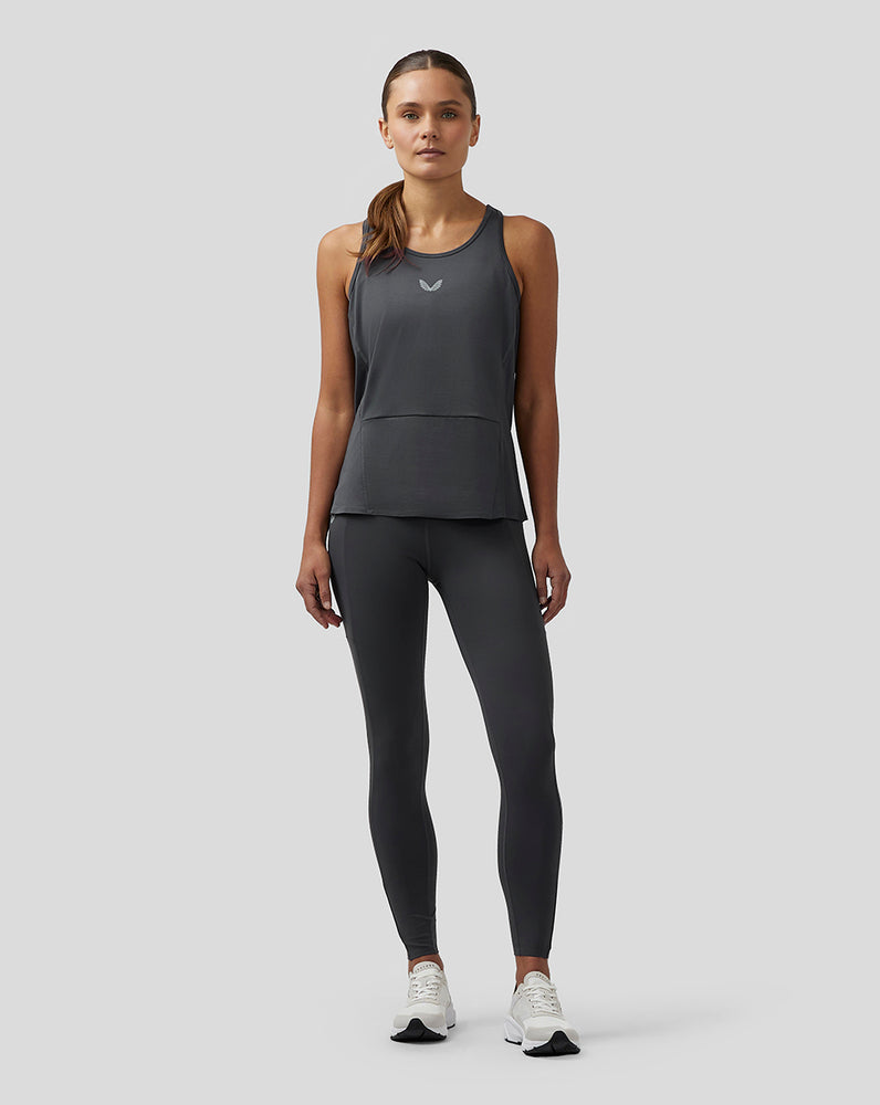 Castore Apex Lightweight Panelled Tank Top Gunmetal | AJULT9418