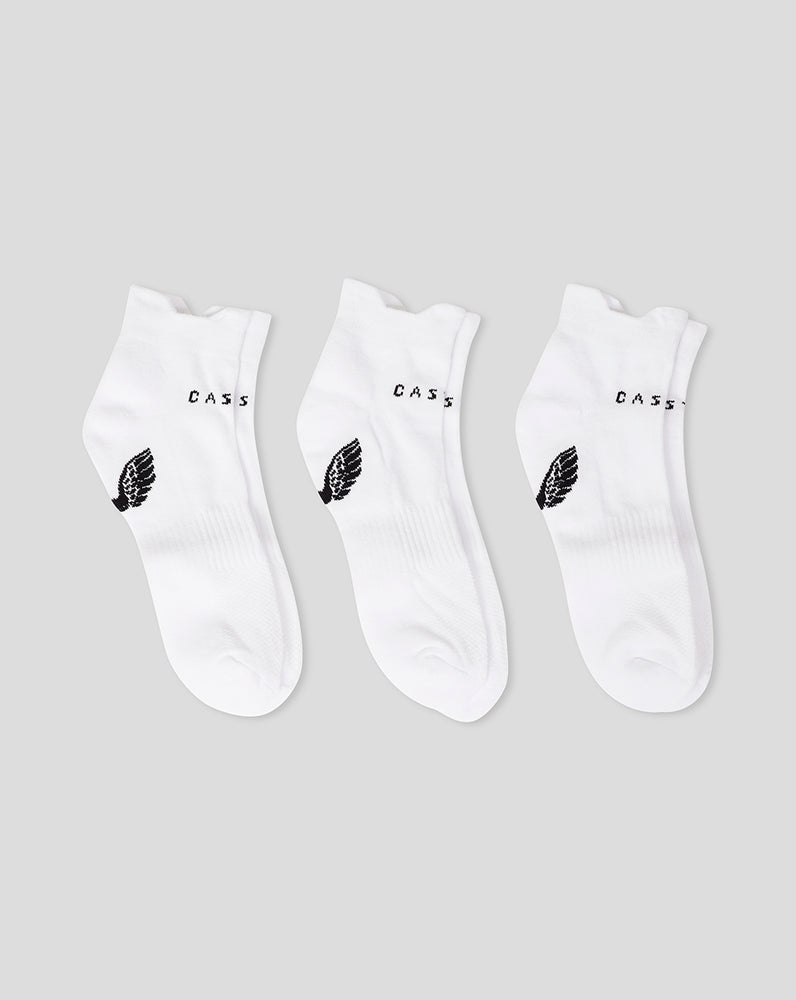 Castore Cushioned Ankle Socks 3 Pack Valkoinen | JGIVP5149