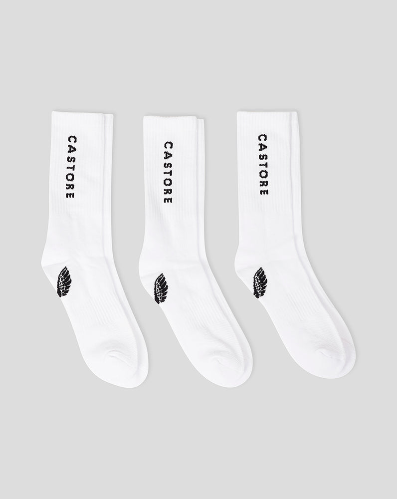 Castore Cushioned Crew Socks 3 Pack Valkoinen | CYBLK6702