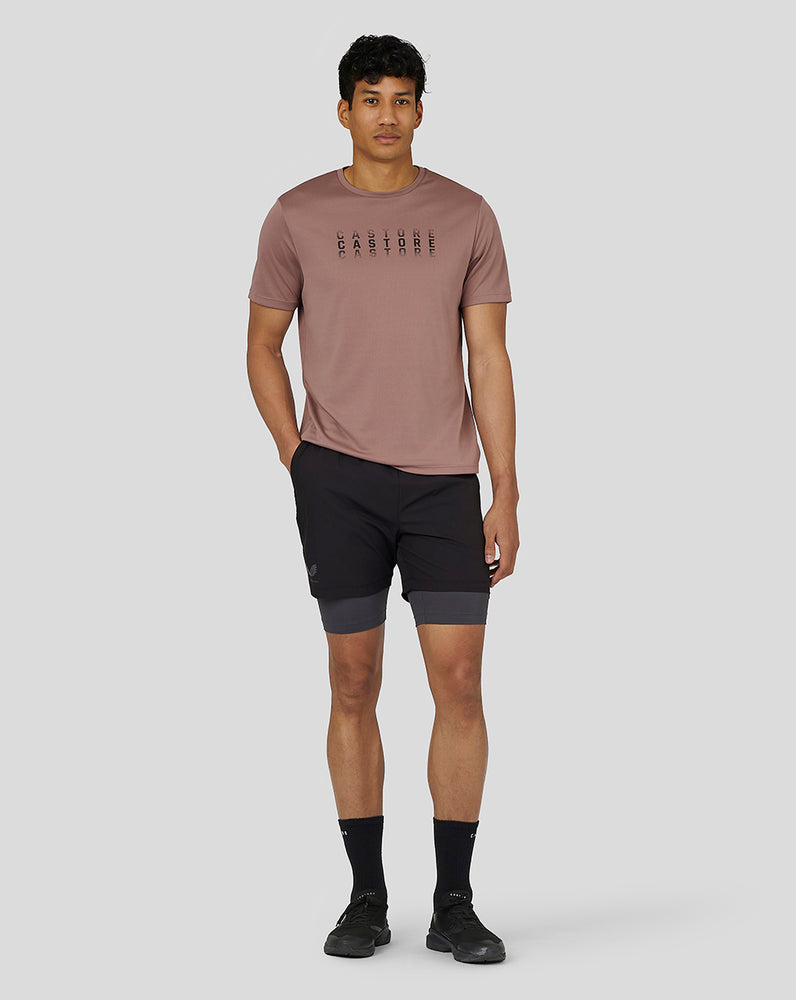 Castore Flow Short Sleeve Graphic T-Shirt Peach Clay | TASNM5964