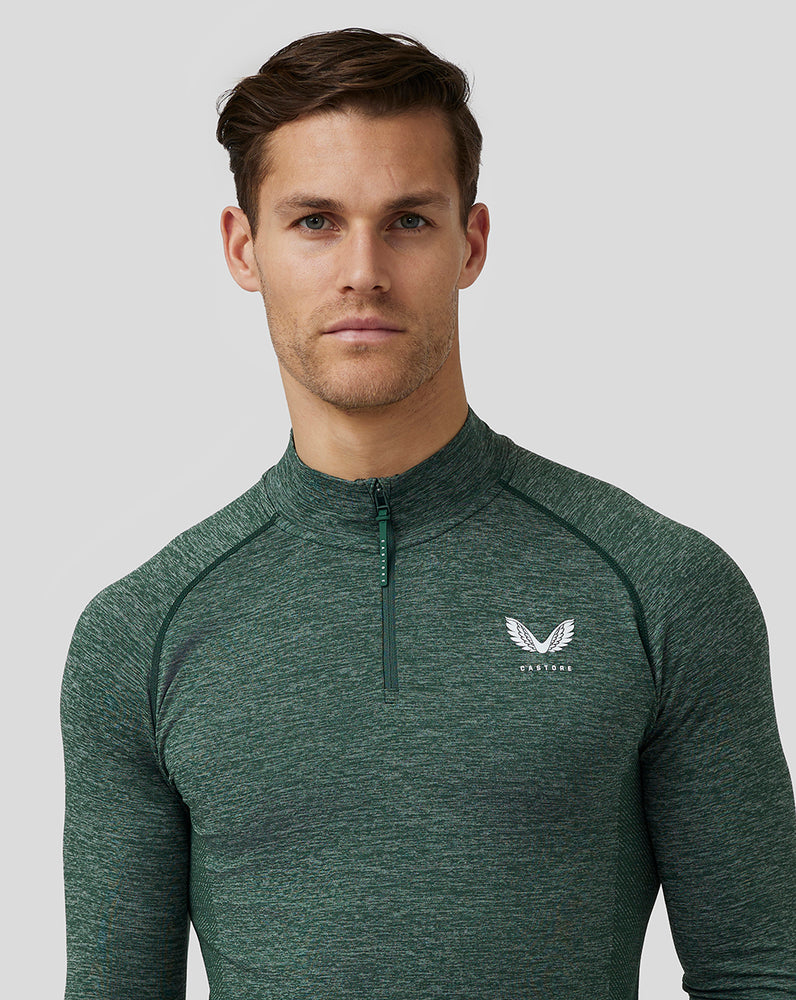 Castore Golf Body Mapped Seamless Quarter Zip Top Harmaat | ETMLH3910