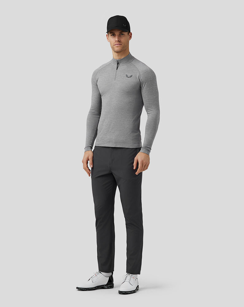 Castore Golf Body Mapped Seamless Quarter Zip Top Steel | XZHIU9576