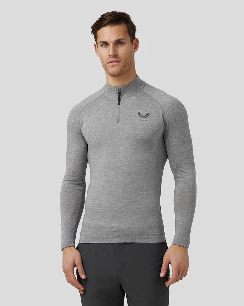 Castore Golf Body Mapped Seamless Quarter Zip Top Steel | XZHIU9576