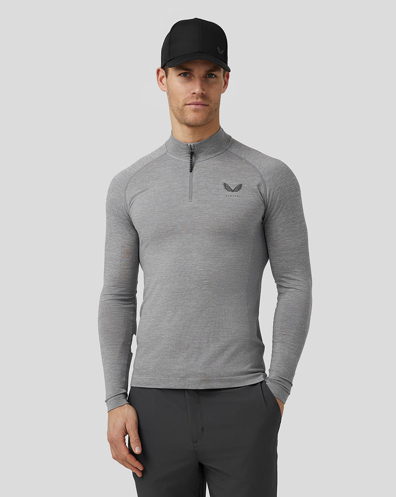 Castore Golf Body Mapped Seamless Quarter Zip Top Steel | XZHIU9576