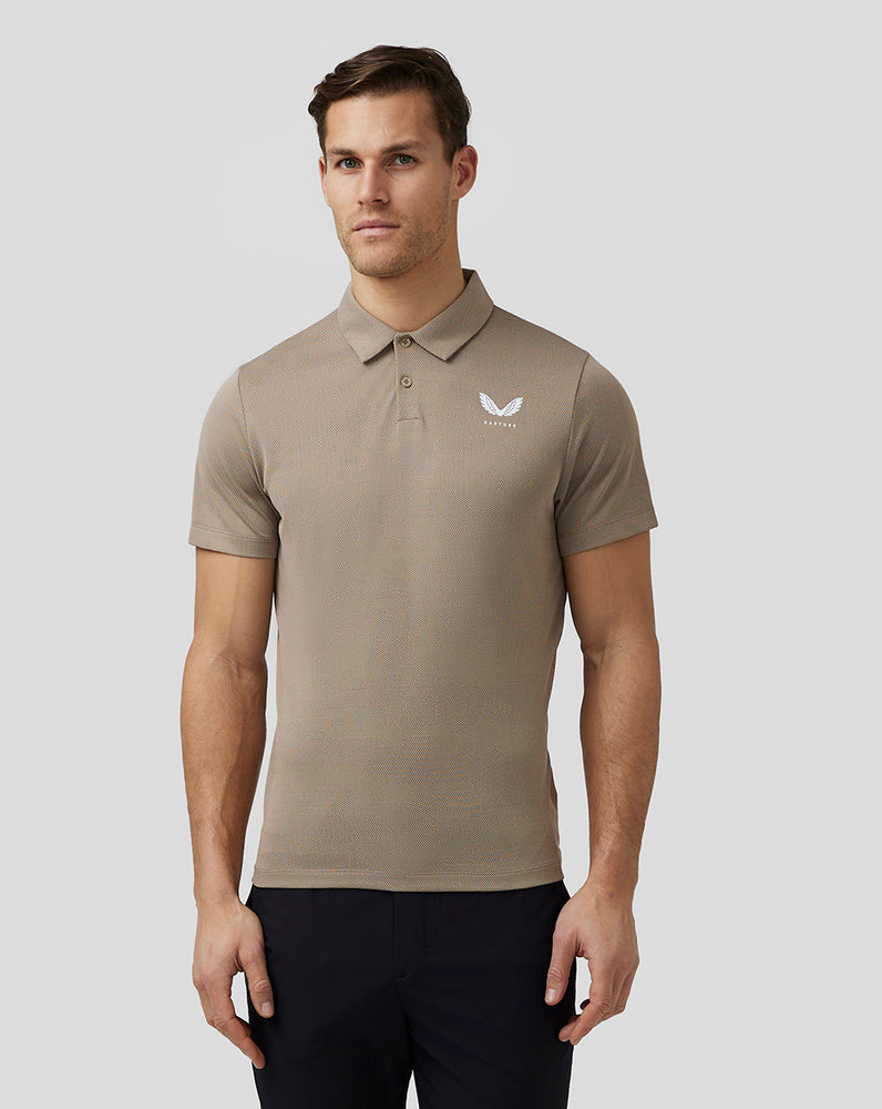 Castore Golf Engineered Knit Polo Clay | QYAGL9682