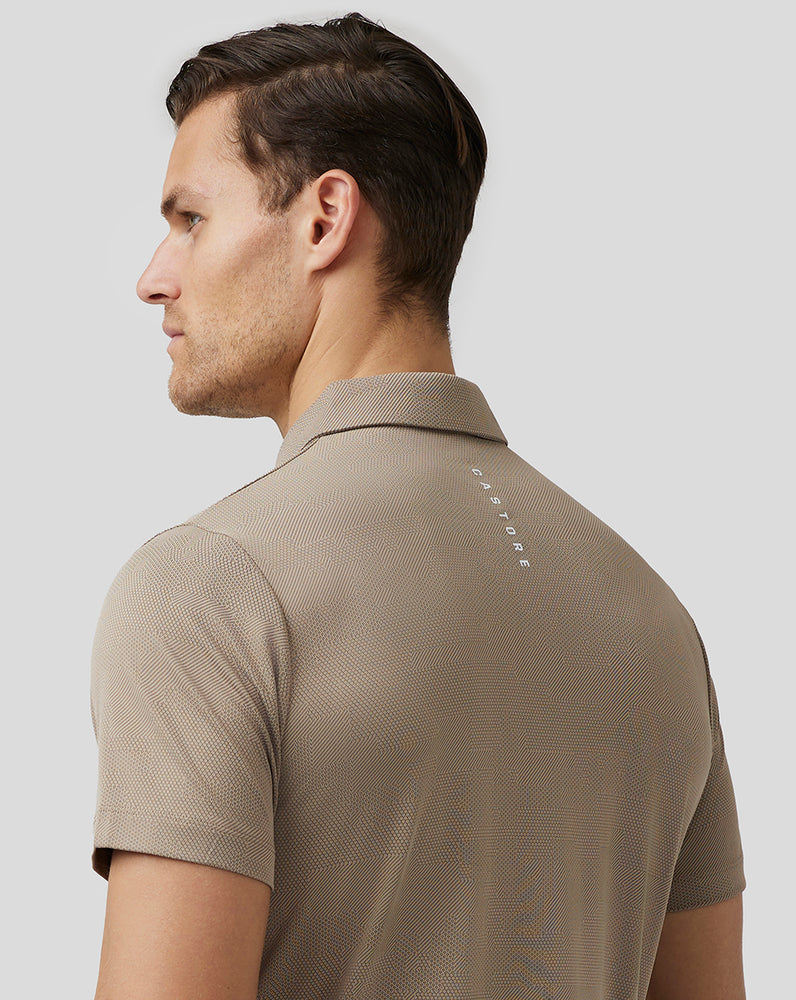 Castore Golf Engineered Knit Polo Clay | QYAGL9682