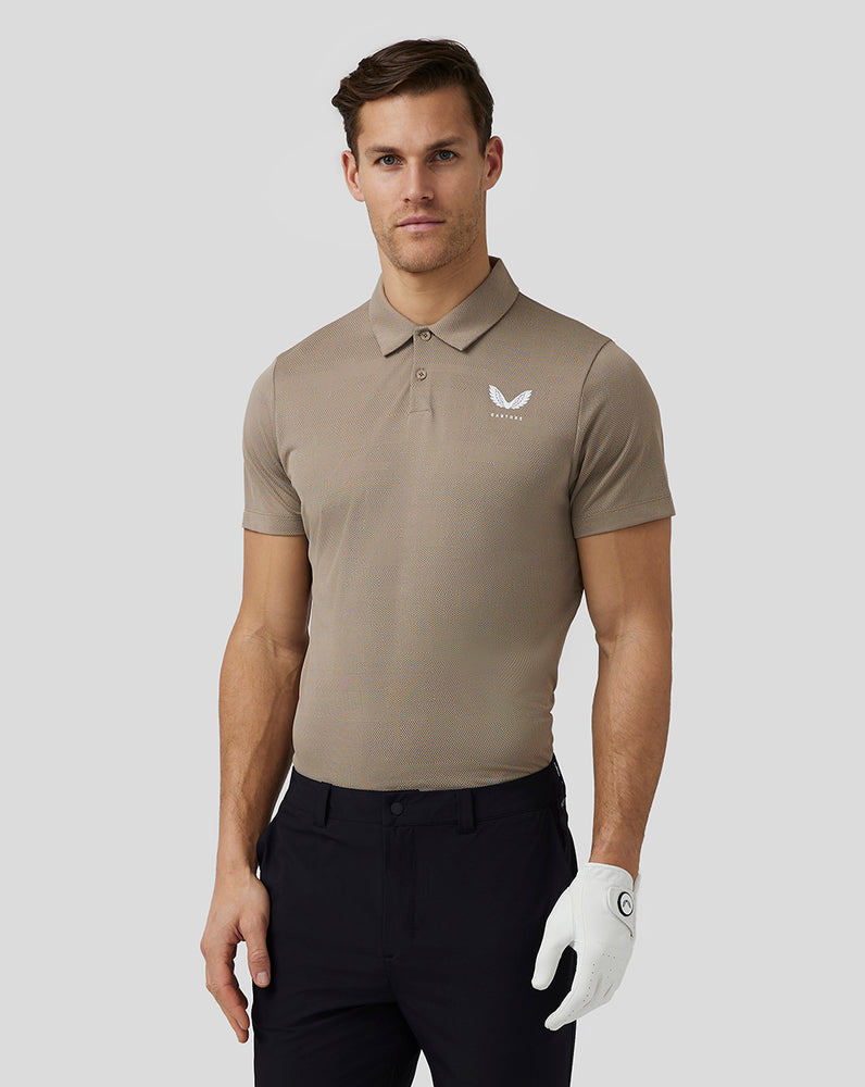 Castore Golf Engineered Knit Polo Clay | QYAGL9682