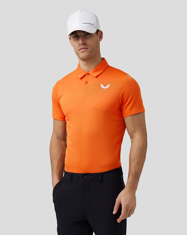 Castore Golf Engineered Knit Polo Syvä Oranssi | UVRFT5436