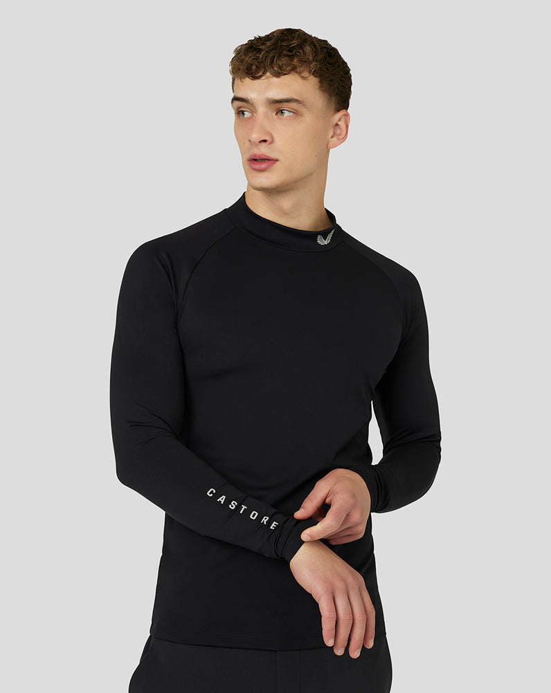 Castore Golf Long Sleeve Mock Neck Base Layer Mustat | BCDSP9487