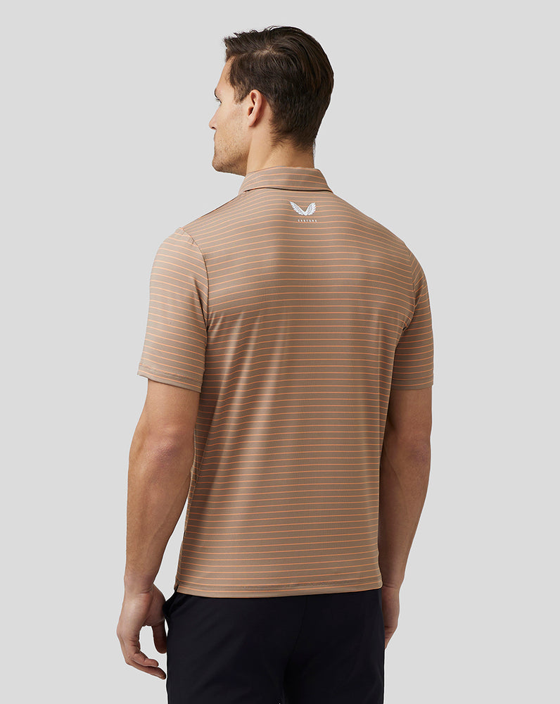 Castore Golf Yarn Dye Stripe Polo Clay | PTYVR7982