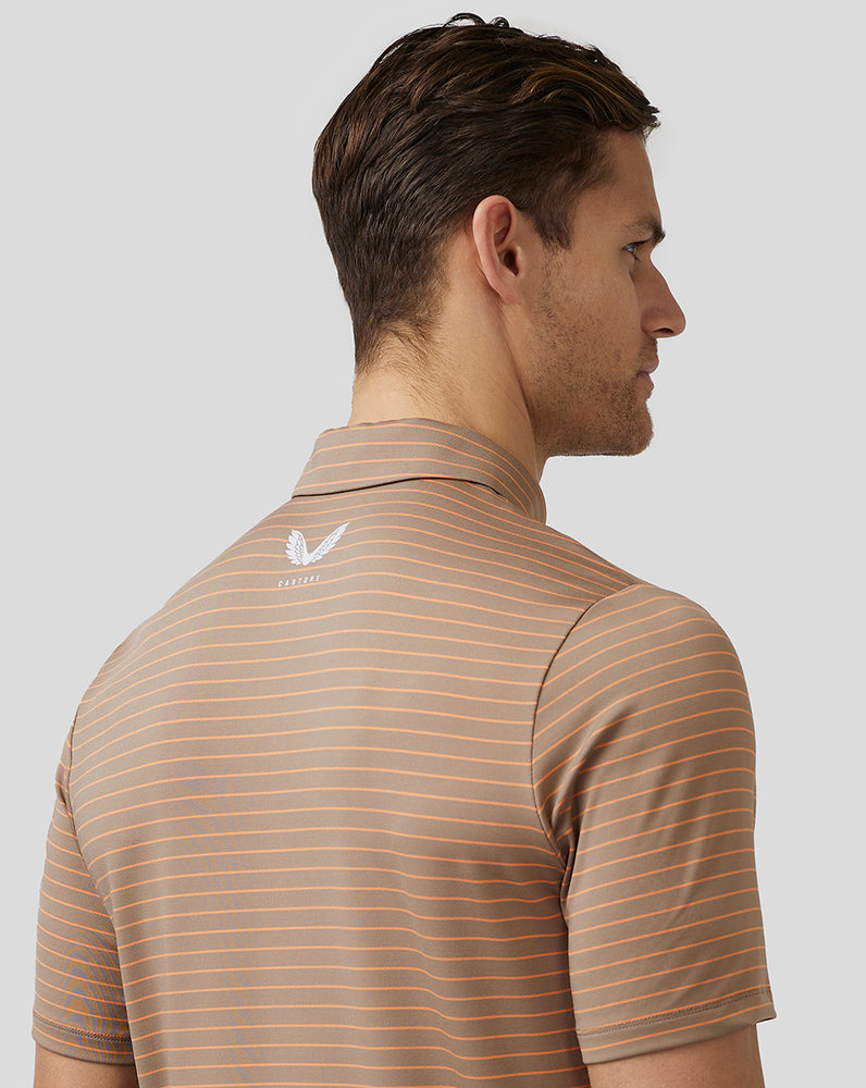 Castore Golf Yarn Dye Stripe Polo Clay | PTYVR7982