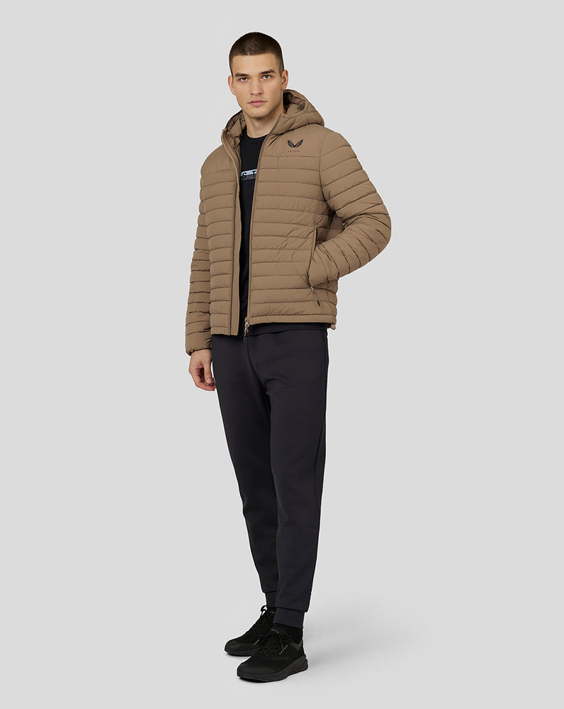 Castore Hooded Puffer Jacket Mushroom | ZHOAV1537