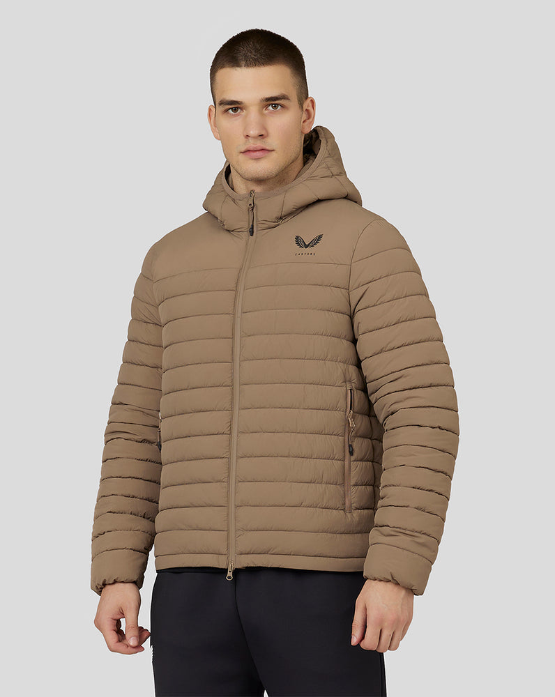 Castore Hooded Puffer Jacket Mushroom | ZHOAV1537