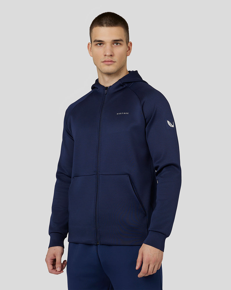 Castore Long Sleeve Aeroscuba Zip-Through Hoodie Laivastonsininen | EXIHR0267